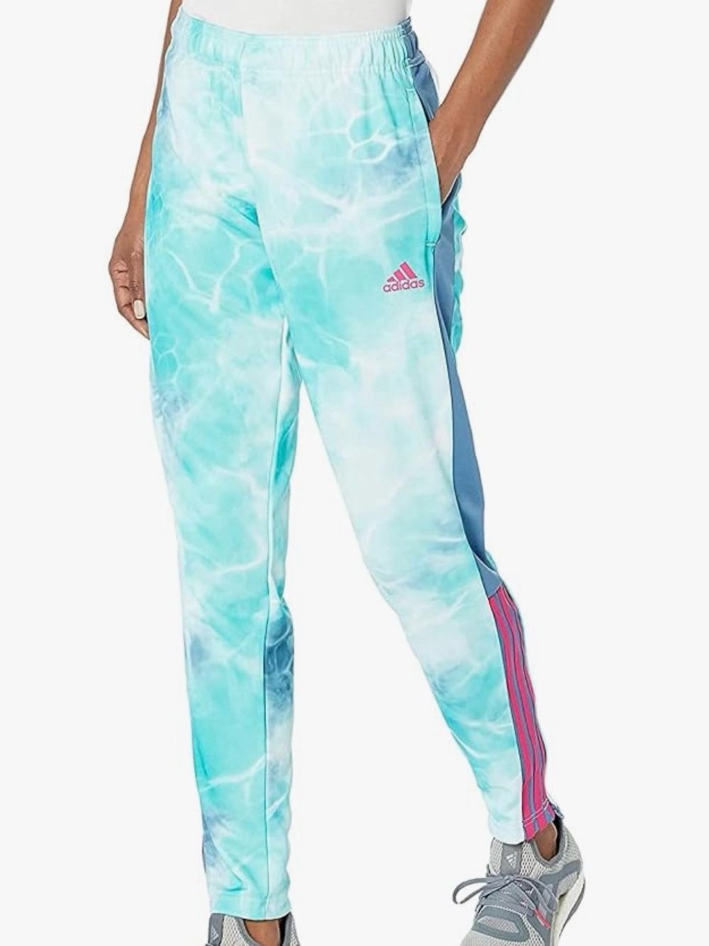 Adidas Altered Blue Mint Rush Water Print Tiro Track Pants Size XL. NWT